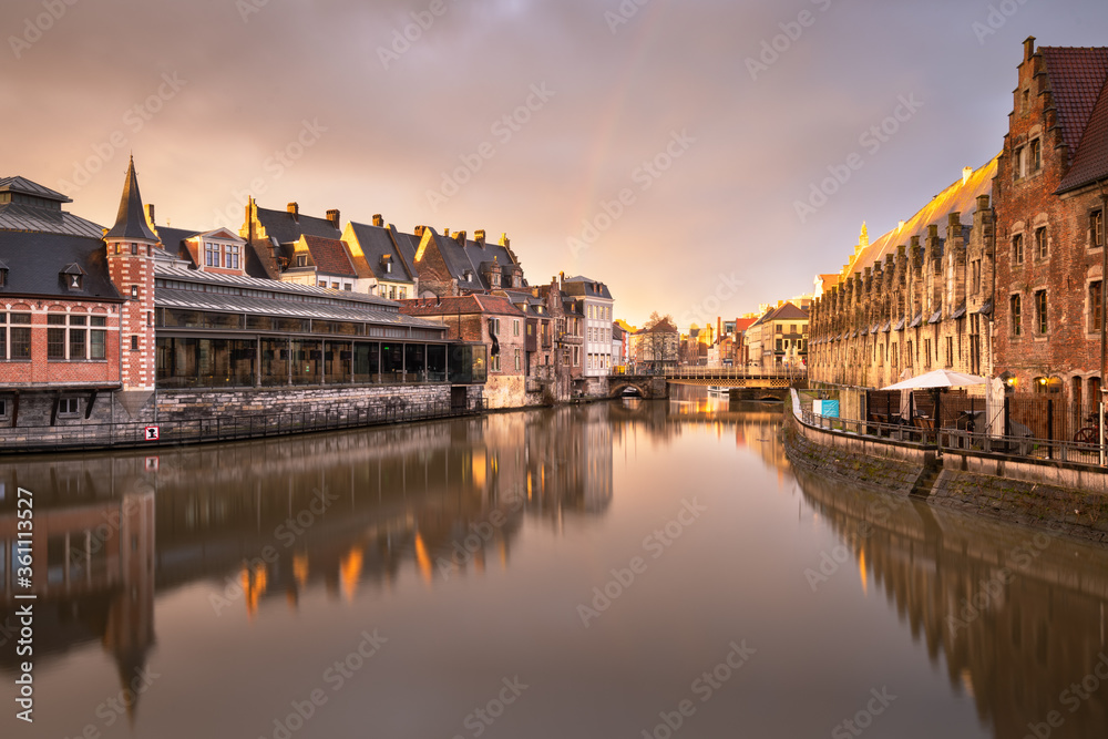 Ghent, Belgium at the Graslei