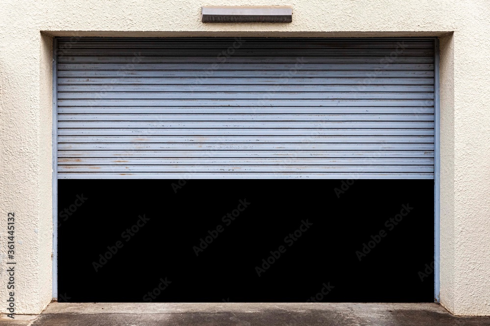 Garage at the building that opens the door.