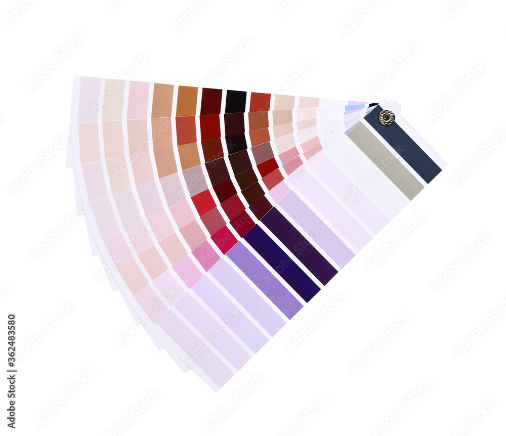 Color palettes on white background