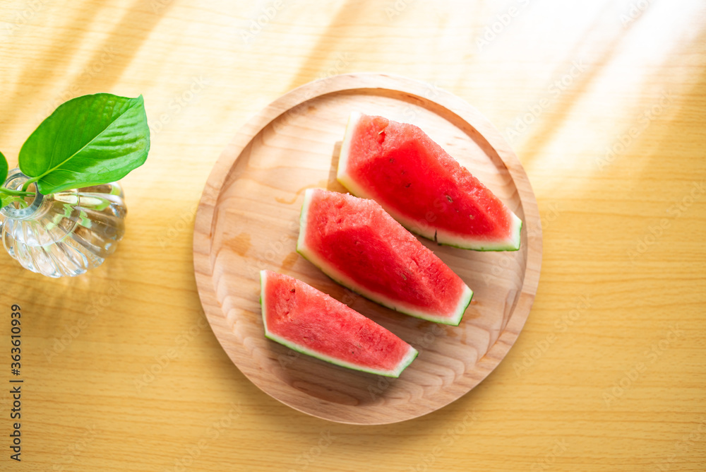 Summer delicious fruit watermelon slice