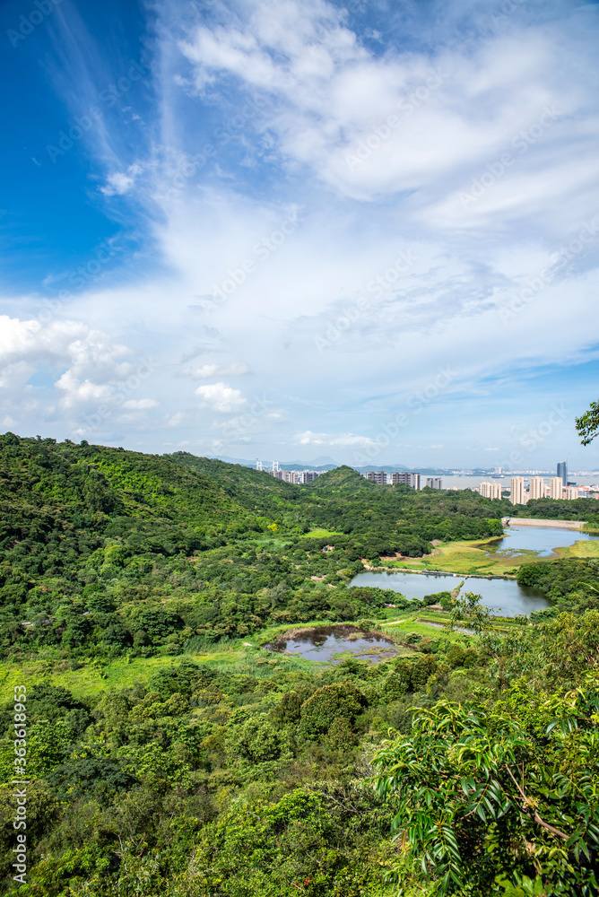 Scenery of Huangshanlu Forest Park in Nansha Free Trade Zone, Guangzhou, China