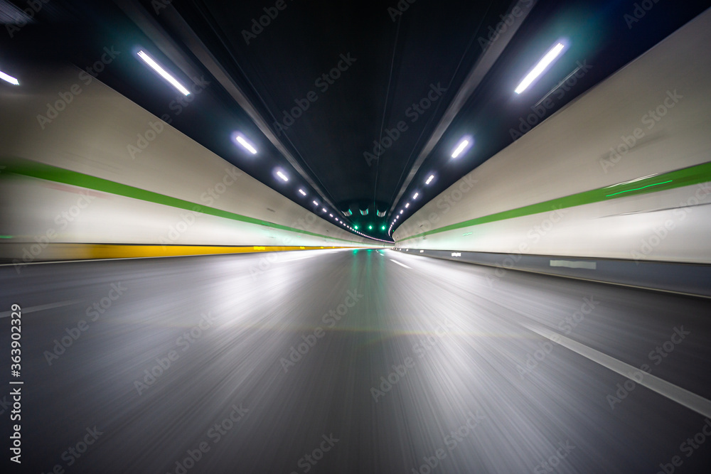 road in tunnel