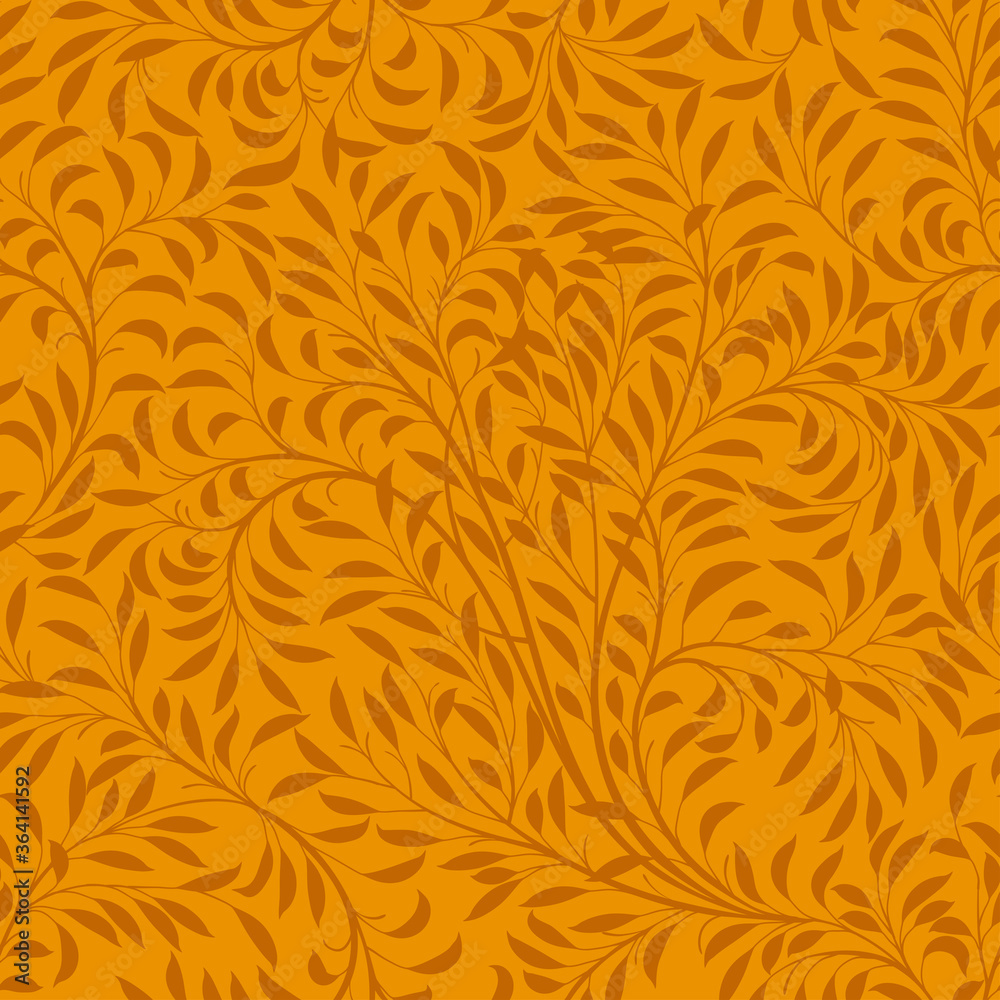 Floral seamless pattern with autumn leaves colors. Can be easily used for wallpapers, surface fills 