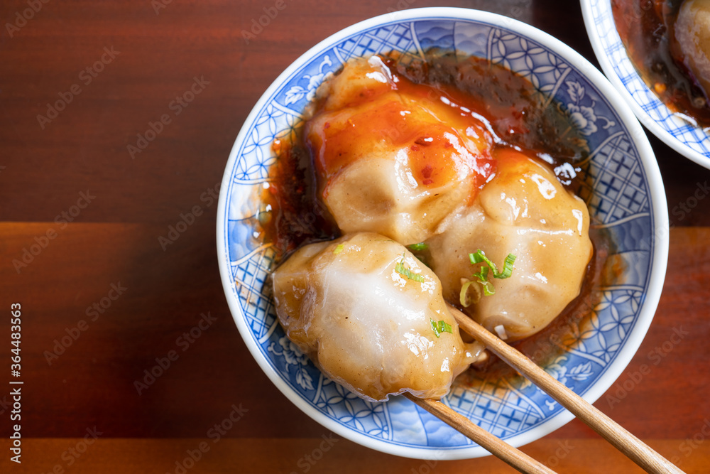 八湾（八湾），台湾肉丸美食，美味的街头美食，蒸淀粉包圆沙