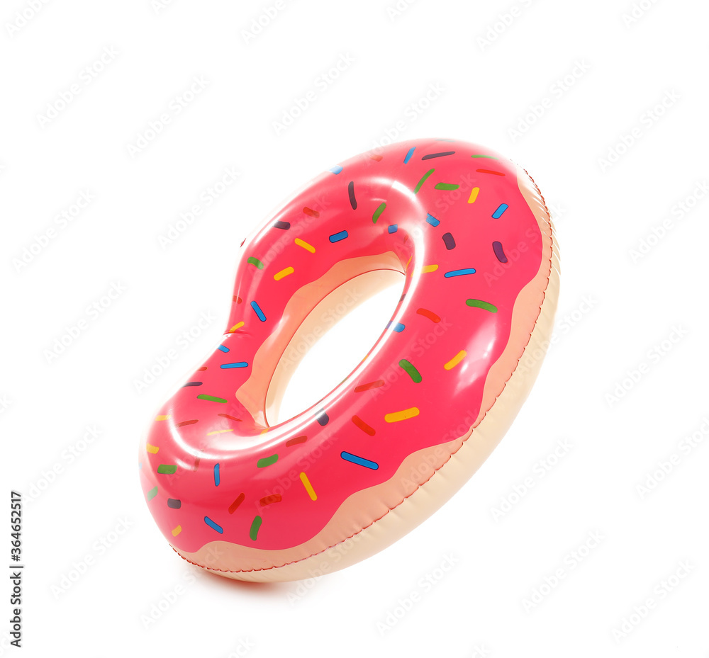 Inflatable ring on white background