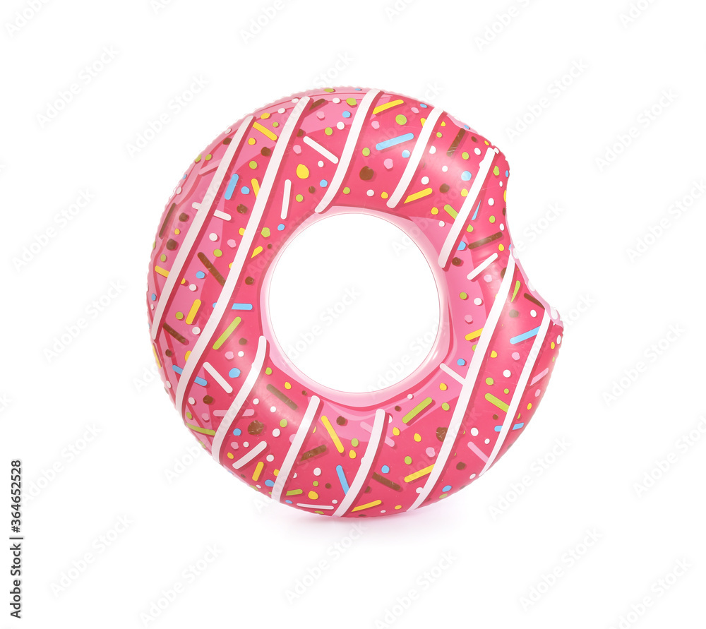 Inflatable ring on white background