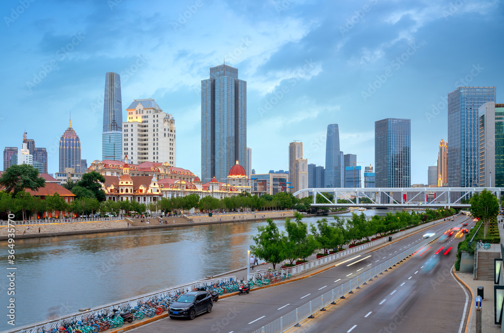 Urban architectural landscape in Tianjin, China