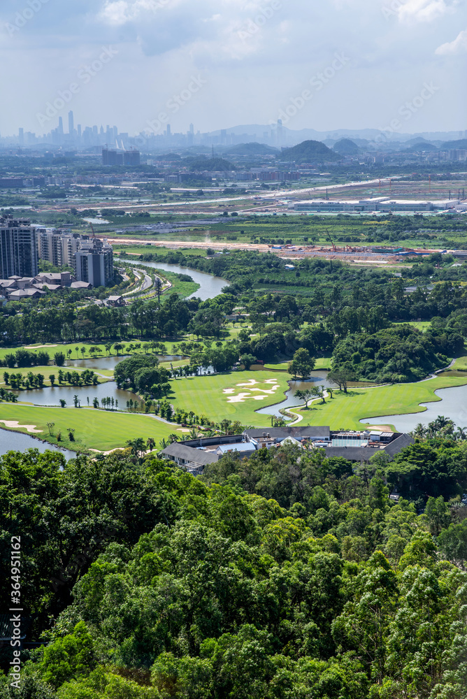 Cityscape of Panyu District, Guangzhou, China