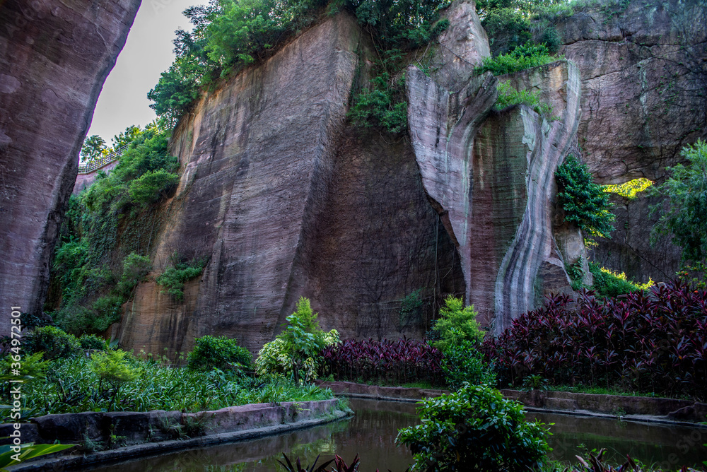 Danxia Landform of Yanziyan in Lianhuashan Park, Panyu, Guangzhou, China