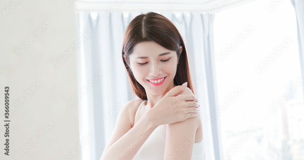 Skin Care Woman Touch Shoulder