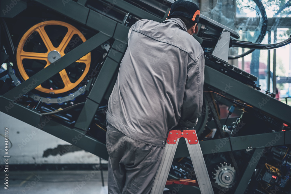 worker working in factory