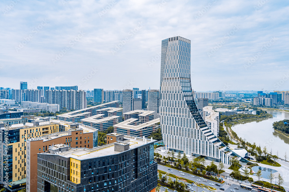 Architecture scenery skylines in Chengdu, Sichuan, China