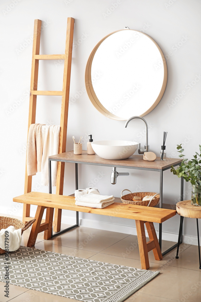 Interior of modern stylish bathroom