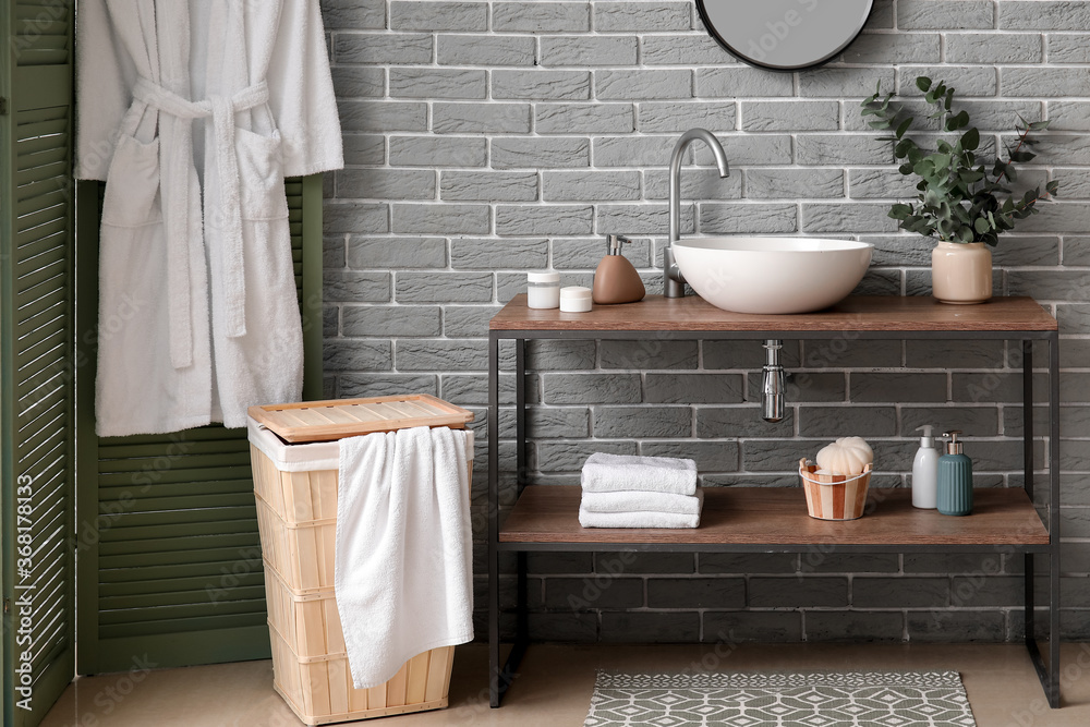 Interior of modern stylish bathroom