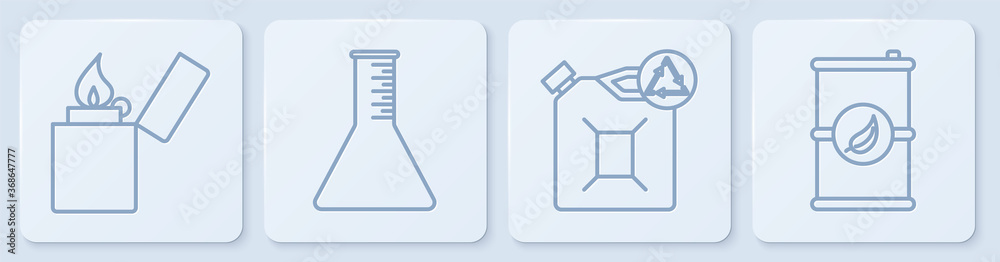设置线路打火机、环保燃料罐、汽油试管和生物燃料桶。白色方形按钮。
