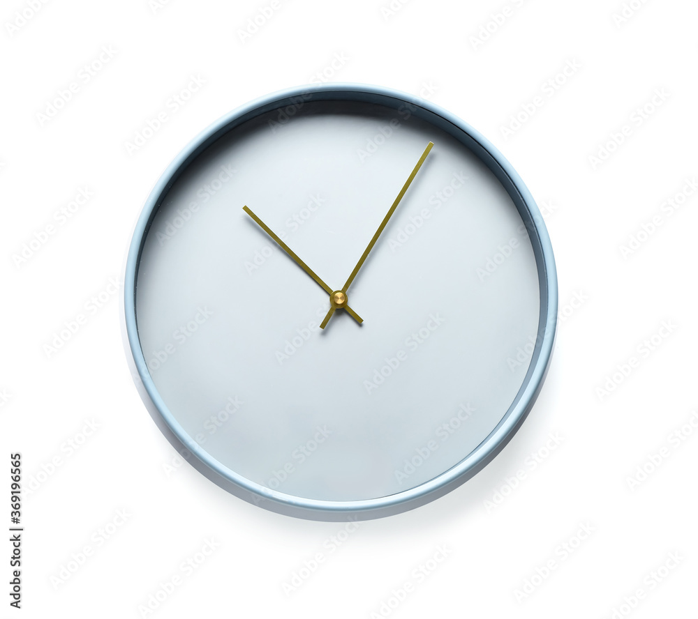 Simple clock on white background