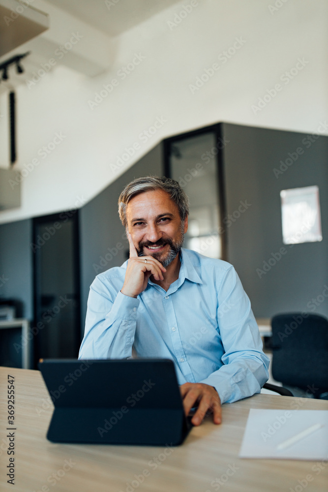 Businessman in office