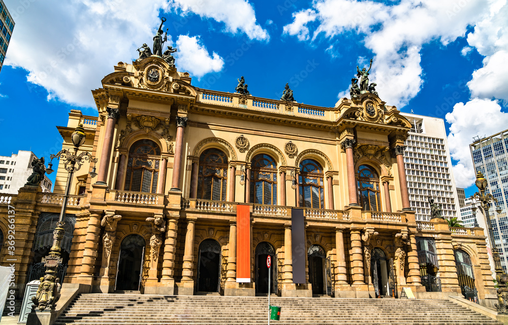 The Municipal Theater in Sao Paulo, Brazil