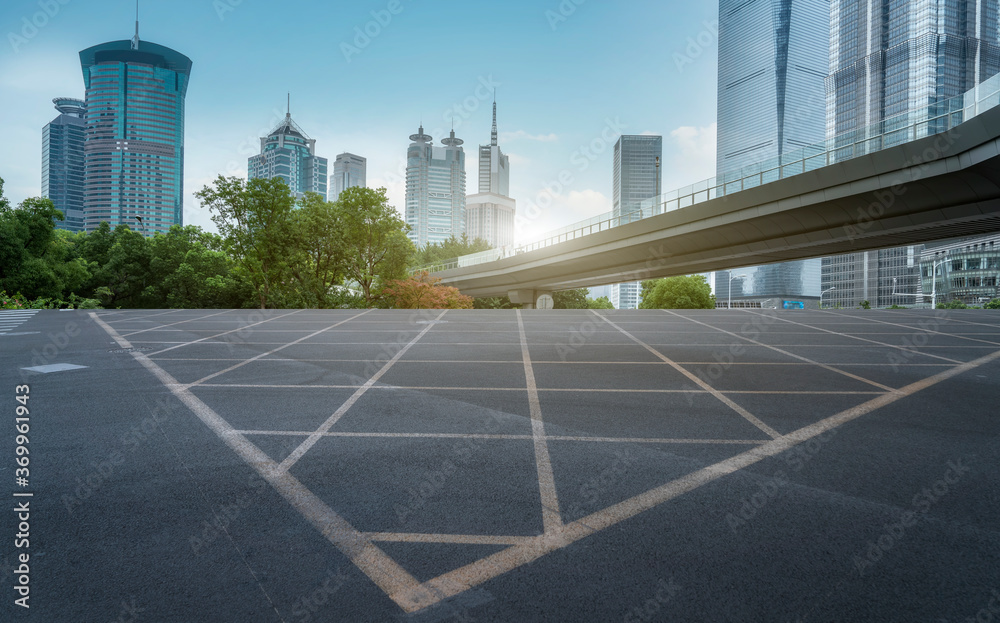 道路与城市现代建筑办公楼