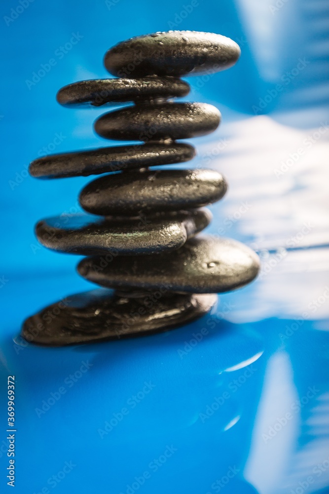 Stack of Wet Pebbles