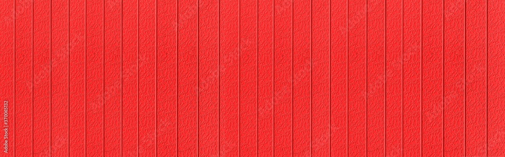 Panorama of Red Corrugated metal background and texture surface or galvanize steel