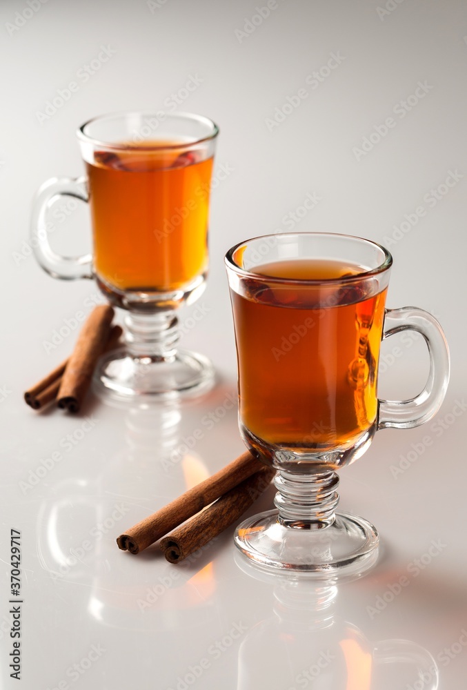 Hot tea and cinnamon