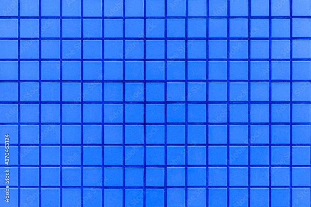 Blue mosaic wall tile pattern and seamless background