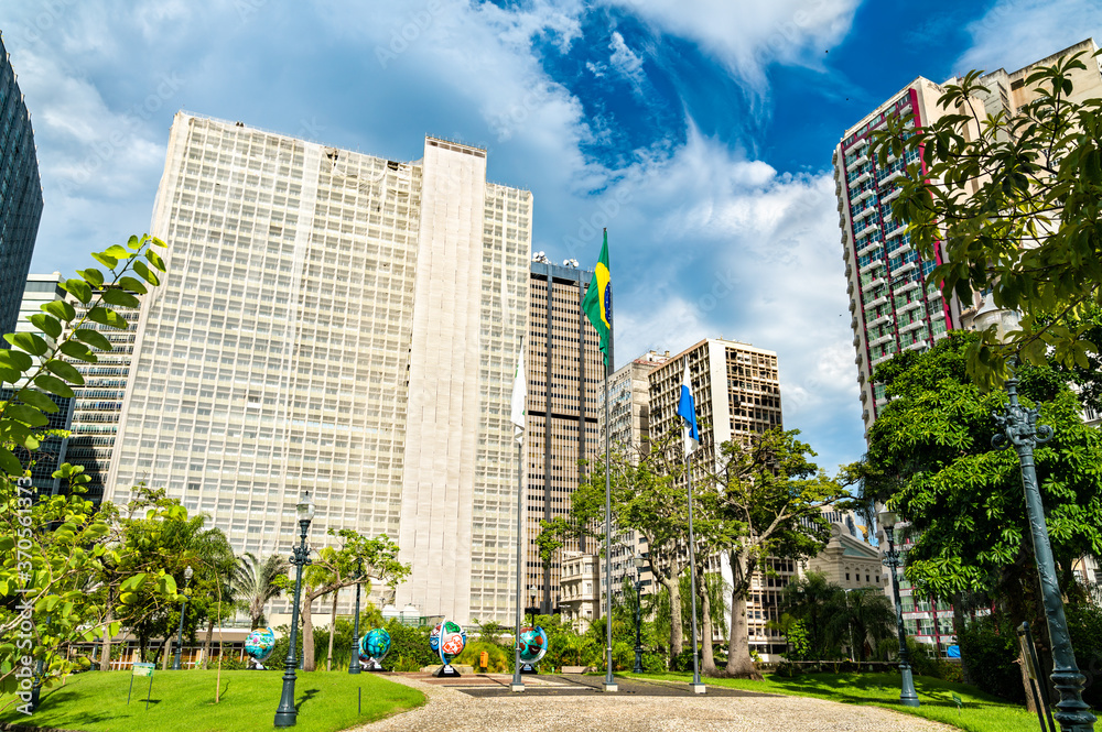 Architecture of downtown Rio de Janeiro - Brazil