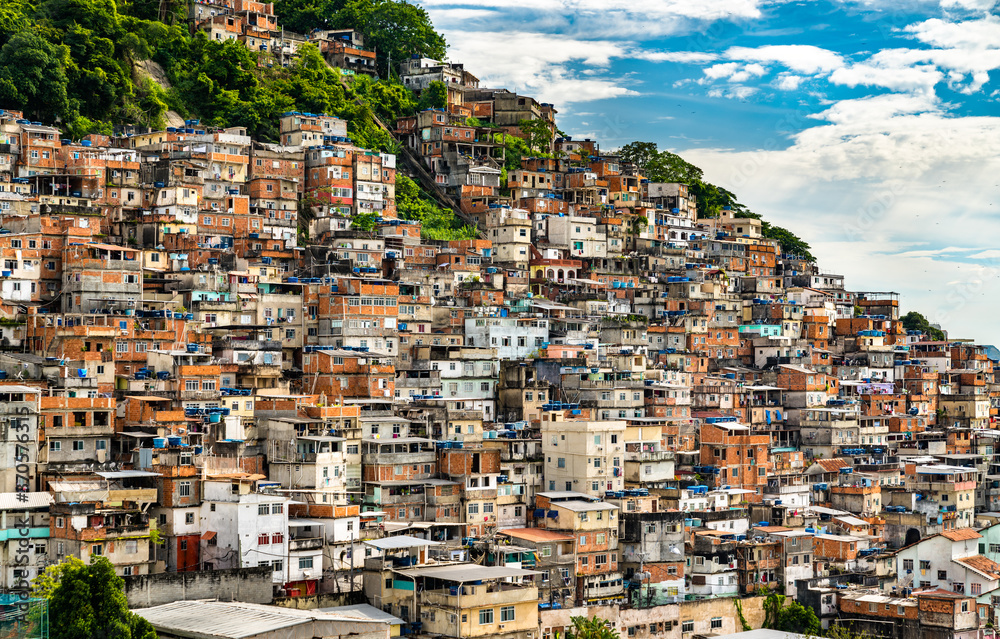 Favela Cantagalo in Rio de Janeiro - Brazil