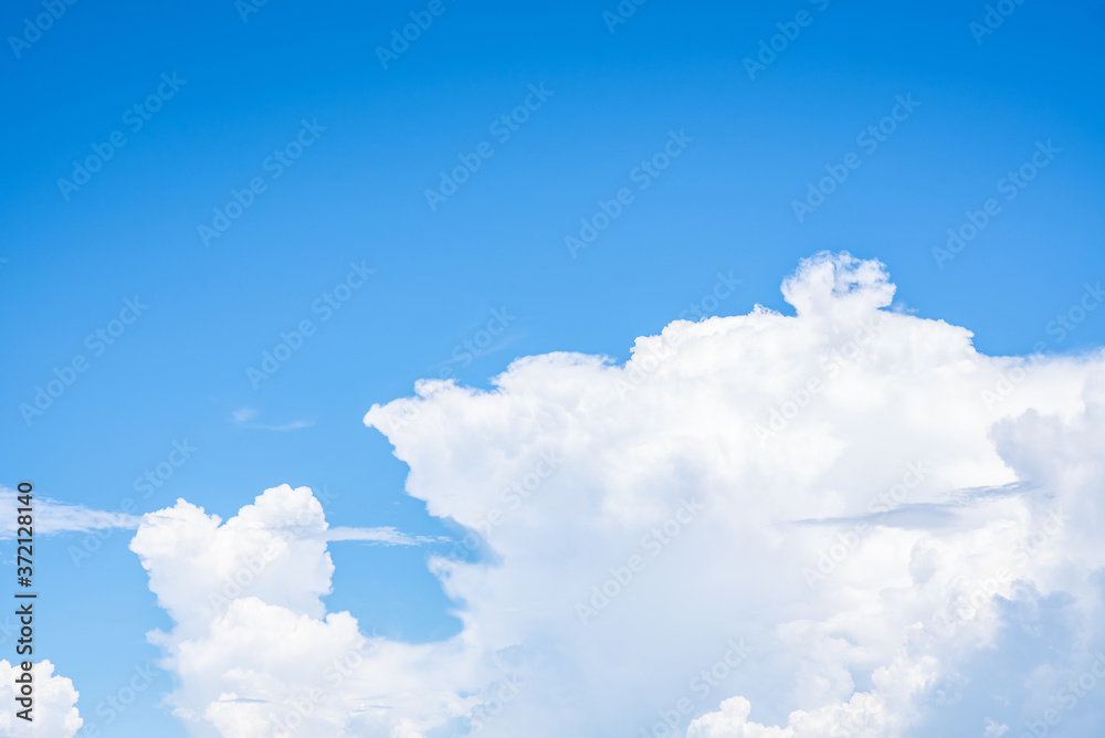 Blue sky and white clouds in summer