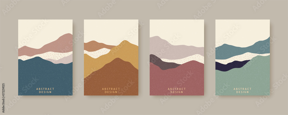 Nordic style cover template set