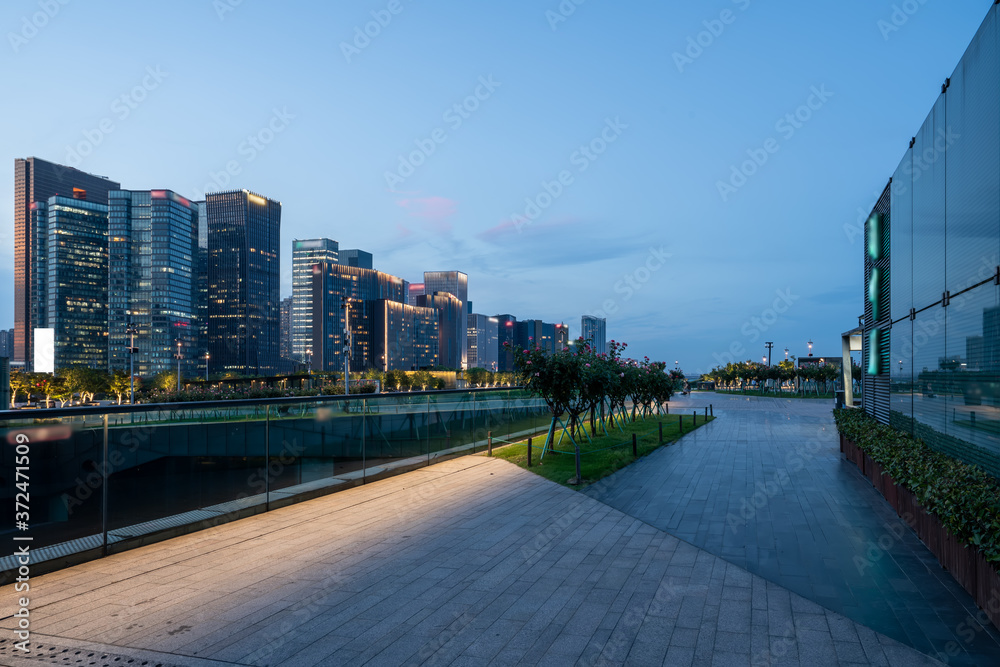 城市夜景与CBD建筑景观