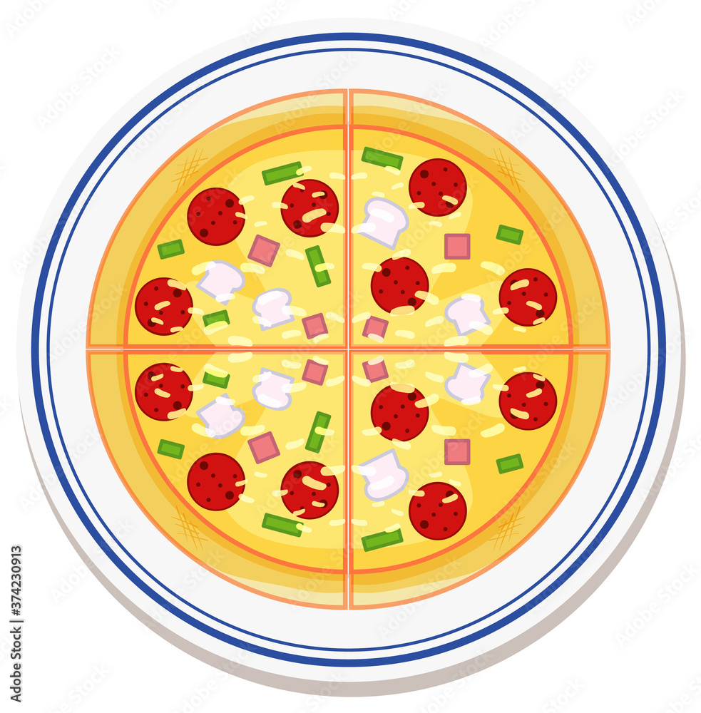 盘子里的食物鸟瞰图