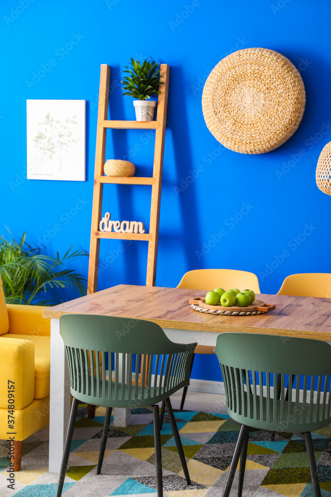 Interior of modern stylish dining room