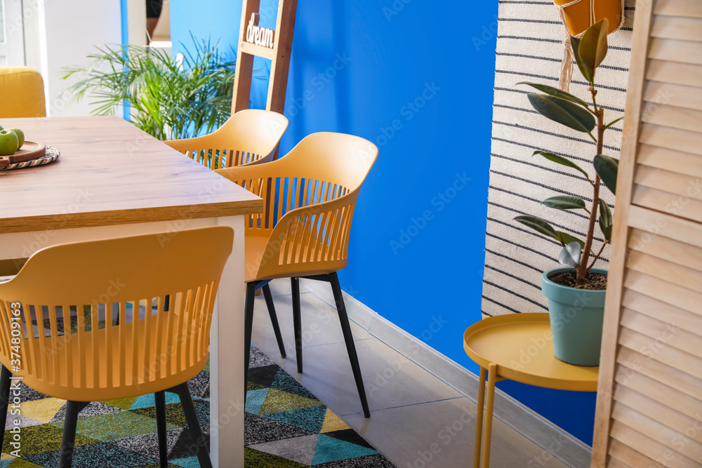 Interior of modern stylish dining room