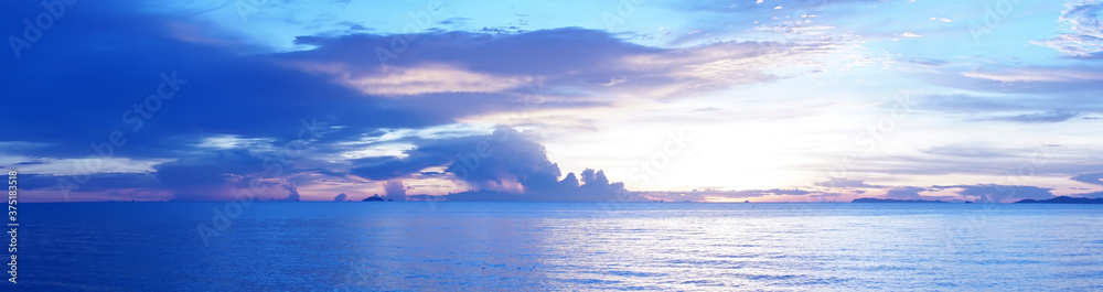 sea and evening sky in pattaya beach thailand.