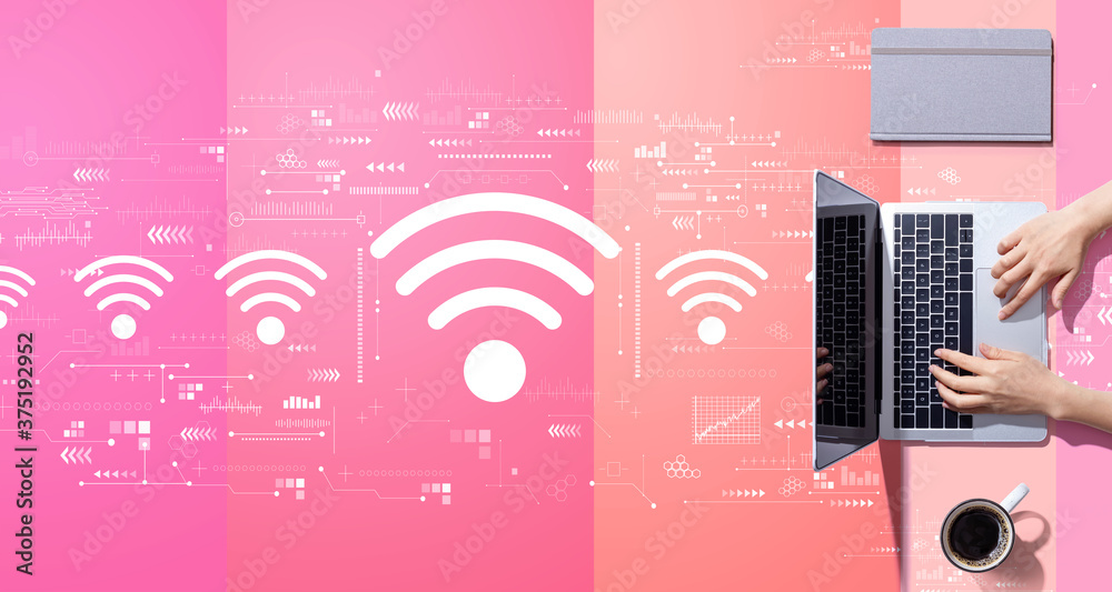 个人使用笔记本电脑的Wifi主题