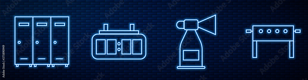 Set line Air horn, Locker or changing room, Hockey mechanical scoreboard, Hockey table and Hockey je