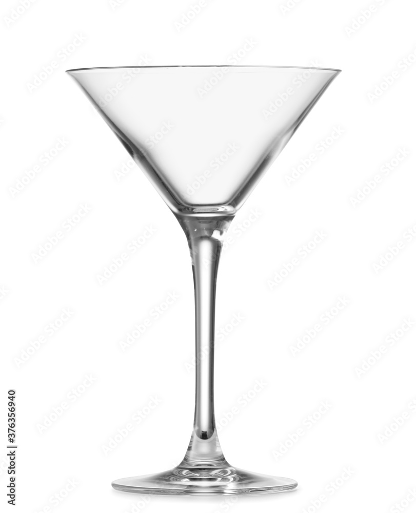 Empty glass on white background