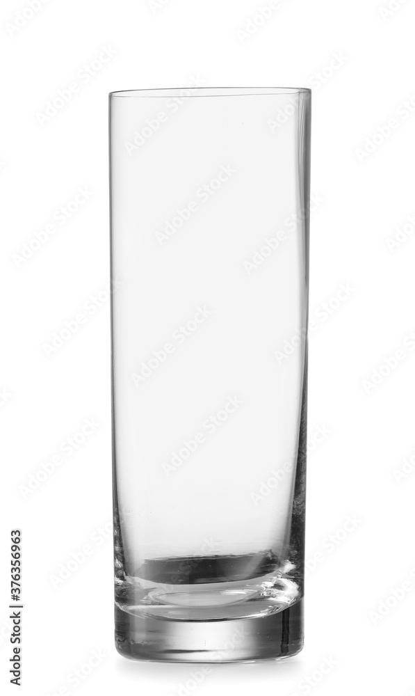 Empty glass on white background