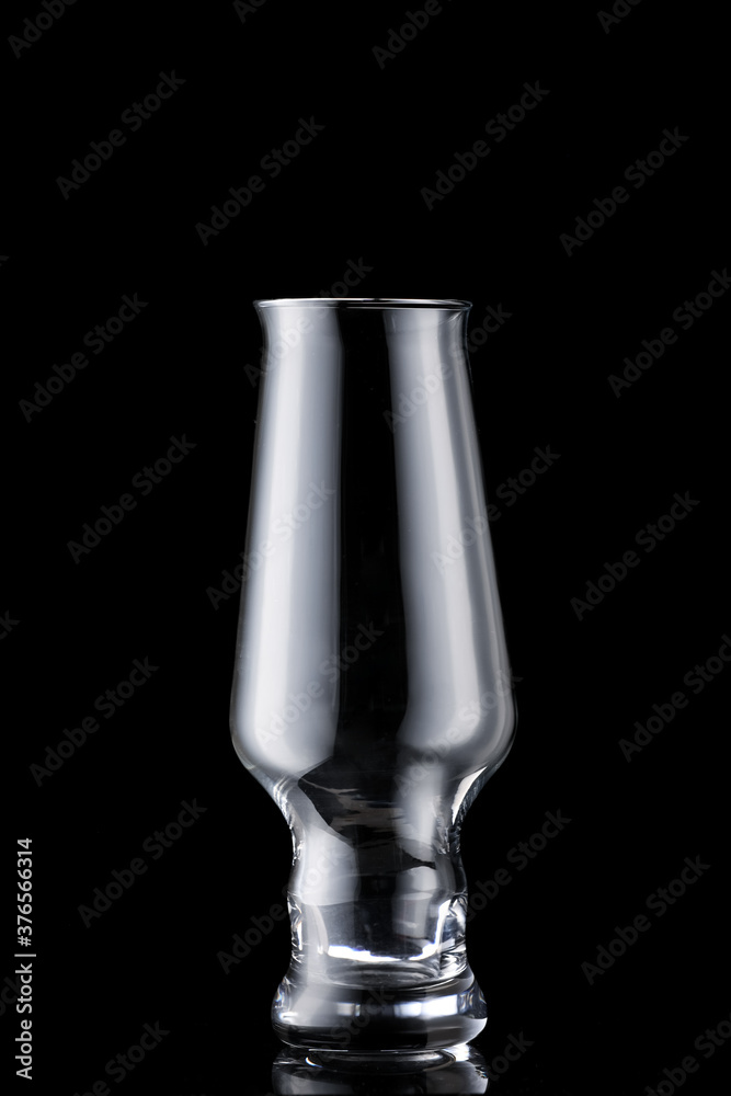 Empty glass on dark background