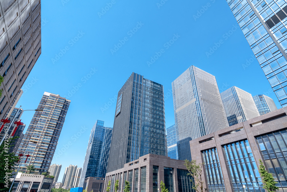 Modern skyscrapers in the business district, Guiyang, China.