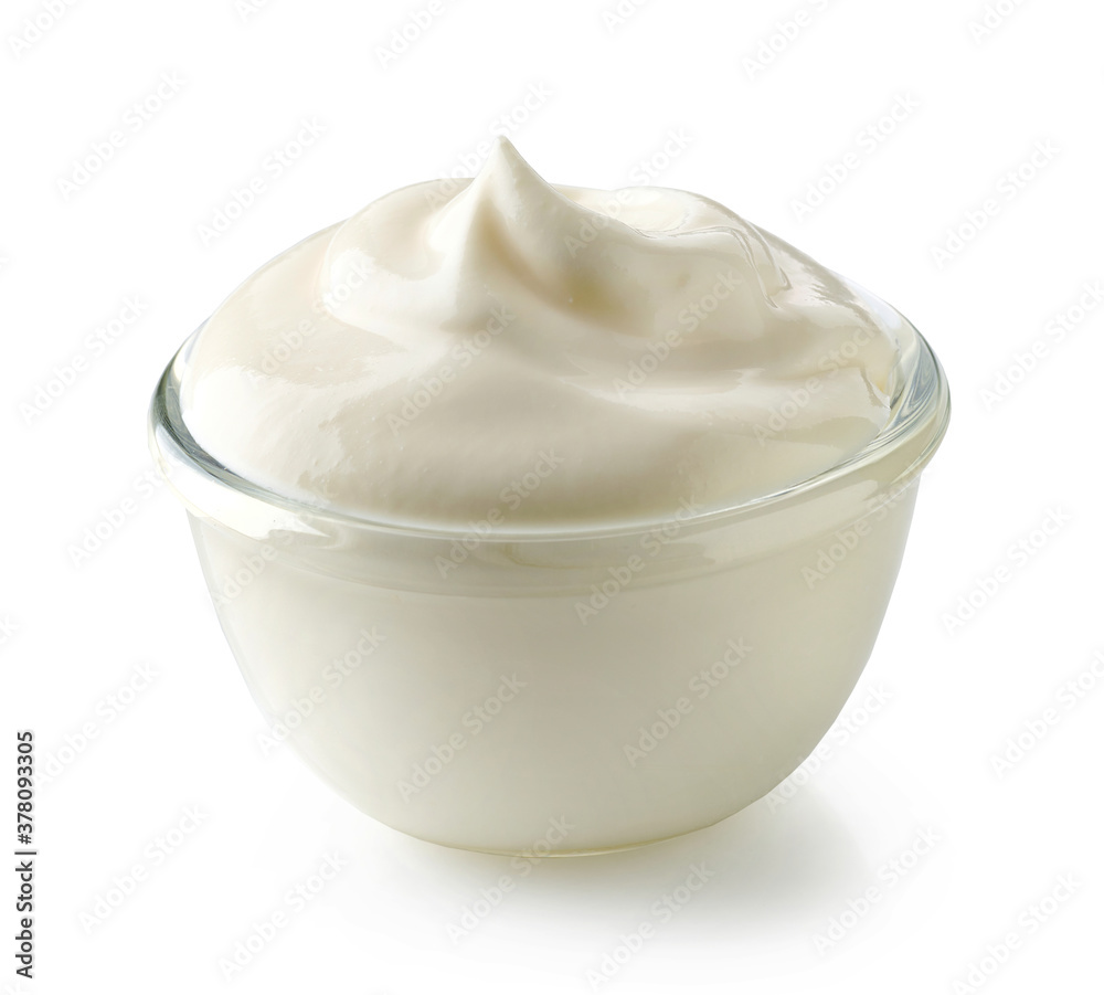 bowl of sour cream yogurt