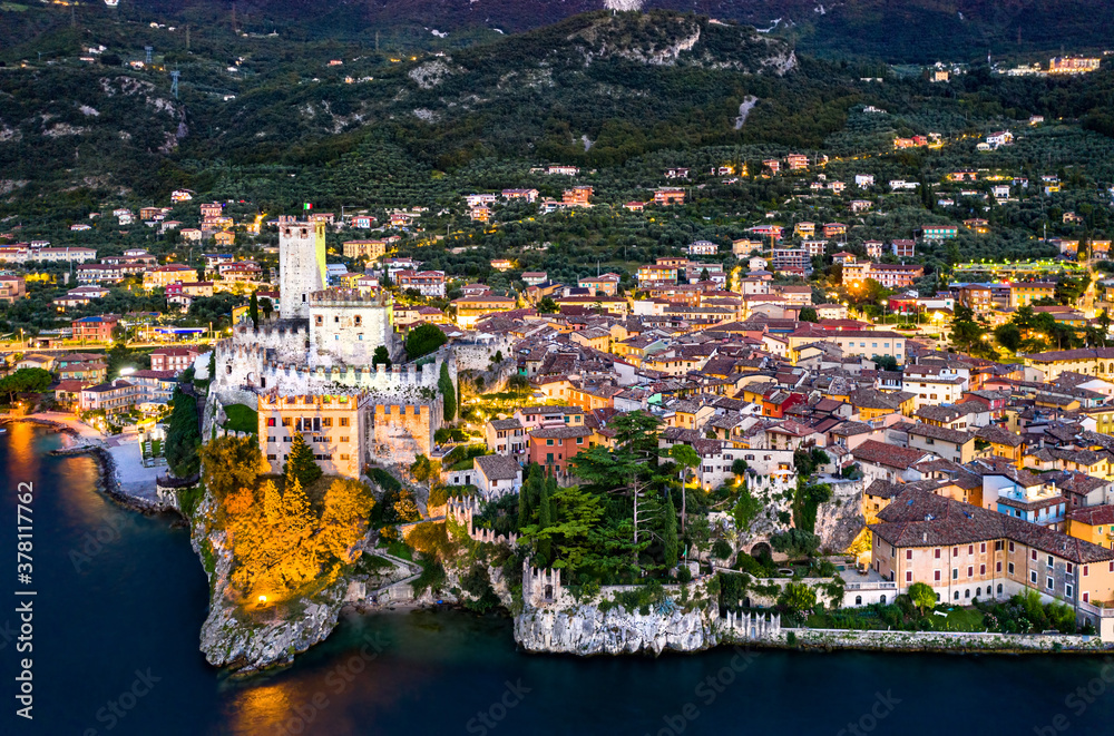 Scaliger Castle in Malcesine on Lake Garda, Italy