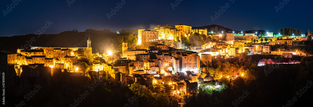 Sorano, a town in the province of Grosseto, southern Tuscany, Italy