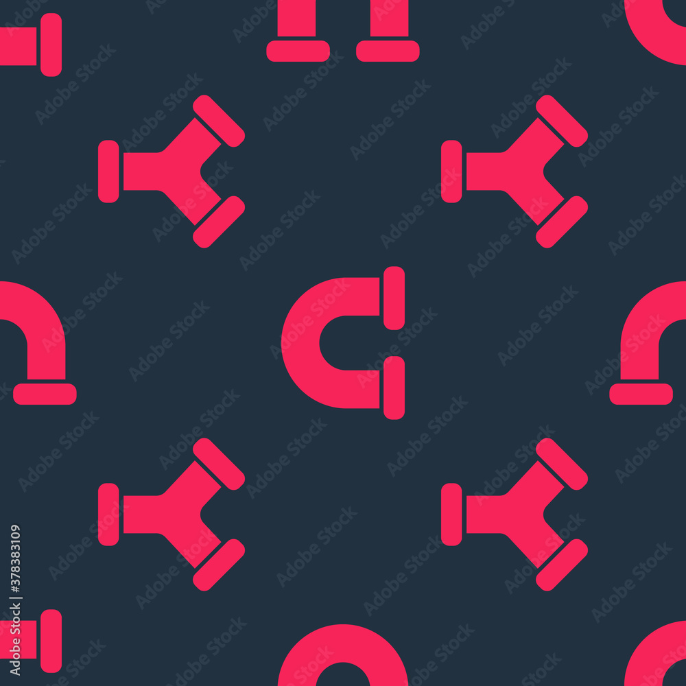 Set Industry metallic pipe and Industry metallic pipe on seamless pattern. Vector.