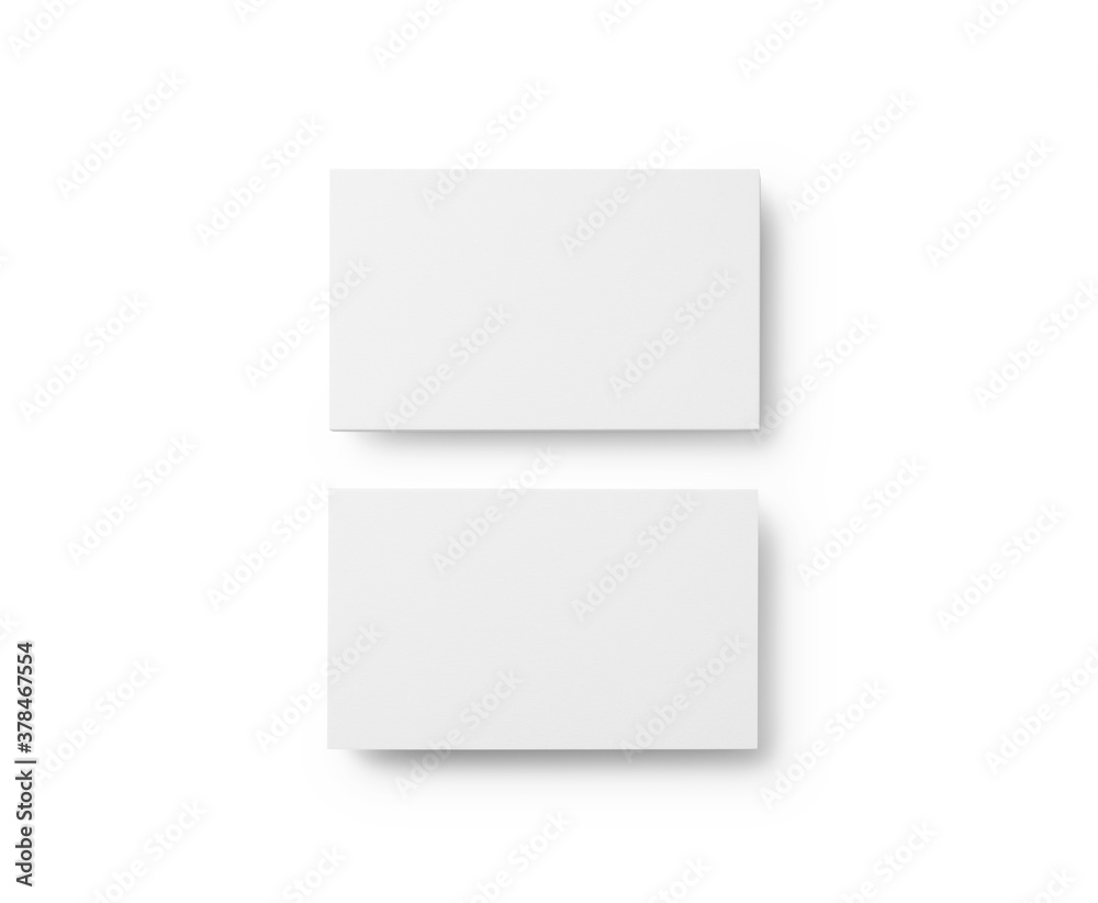 Business cards on a white background