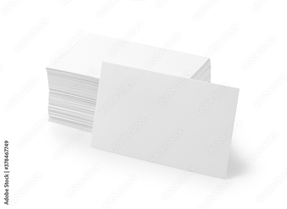 Business cards on a white background