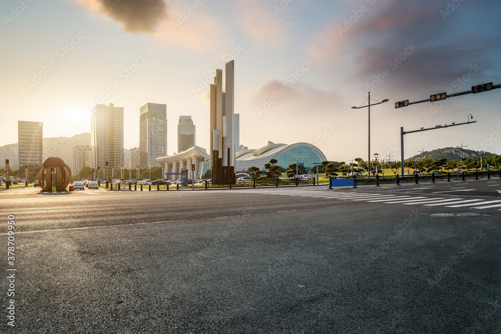 Modern urban architectural landscape of Lianyungang, Jiangsu, China