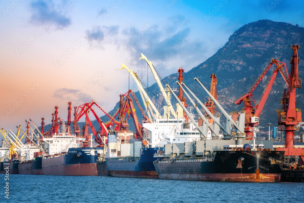 Large container terminal, Lianyungang, China.